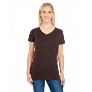 Threadfast Apparel Ladies' Cross Dye Short-Sleeve V-Neck T-Shirt