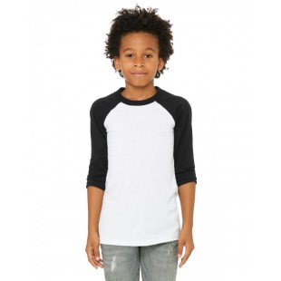 Bella + Canvas Youth 3/4-Sleeve Baseball T-Shirt