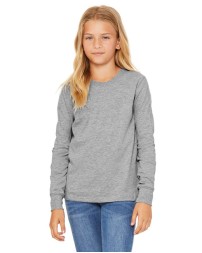 Bella + Canvas Youth Heather CVC Long-Sleeve T-Shirt