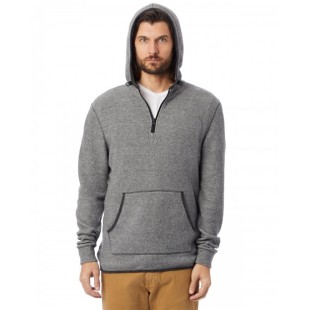 Alternative Adult Quarter Zip Fleece Hooded Sweatshirt