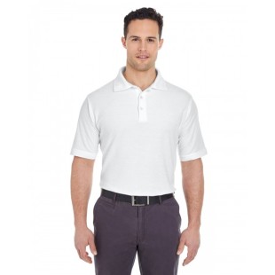 UltraClub Men's Platinum Honeycomb Pique Polo