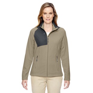 North End Ladies' Excursion Trail Fabric-Block Fleece Jacket