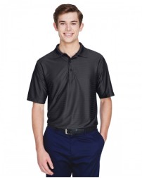 UltraClub Men's Cool & Dry Elite Tonal Stripe Performance Polo