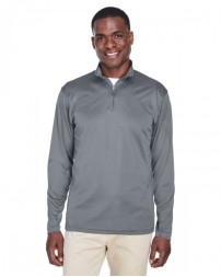 UltraClub Men's Cool & Dry Sport Performance Interlock Quarter-Zip Pullover