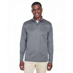 UltraClub Men's Cool & Dry Sport Performance Interlock Quarter-Zip Pullover