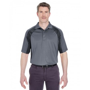 UltraClub Adult Cool & Dry Sport Performance Colorblock Interlock Polo