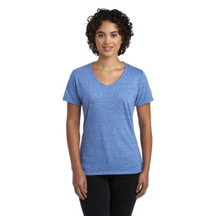 Jerzees Ladies Snow Heather V-Neck T-Shirt