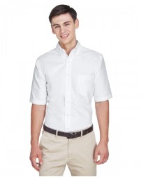 UltraClub Men's Classic Wrinkle-Resistant Short-Sleeve Oxford