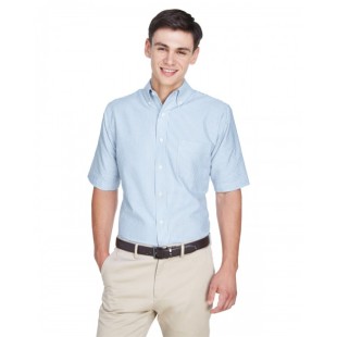 UltraClub Men's Classic Wrinkle-Resistant Short-Sleeve Oxford