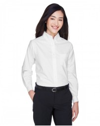 UltraClub Ladies' Classic Wrinkle-Resistant Long-Sleeve Oxford