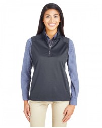 CORE365 Ladies' Techno Lite Three-Layer Knit Tech-Shell Quarter-Zip Vest