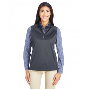 CORE365 Ladies' Techno Lite Three-Layer Knit Tech-Shell Quarter-Zip Vest