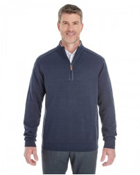 Devon & Jones Men's Manchester Fully-Fashioned Quarter-Zip Sweater