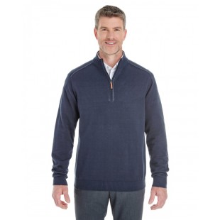 Devon & Jones Men's Manchester Fully-Fashioned Quarter-Zip Sweater