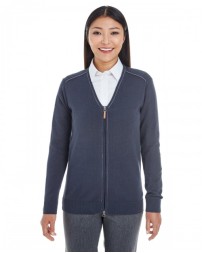 Devon & Jones Ladies' Manchester Fully-Fashioned Full-Zip Cardigan Sweater