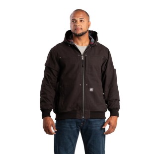 Berne Men's Heartland Duck Flannel-Lined Hooded Jacket