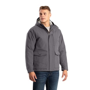 Berne Men's Highland Quilt-Lined Micro-Duck Hooded Coat