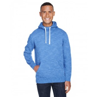 J America Adult Melange Fleece Pullover Hooded Sweatshirt