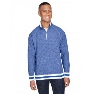 J America Adult Peppered Fleece Quarter-Zip