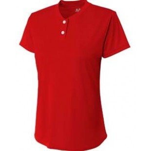 A4 Girl's Tek 2-Button Henley Shirt