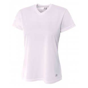 A4 Ladies' Birds-Eye Mesh V-Neck T-Shirt