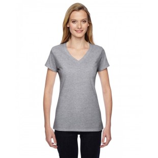 Fruit of the Loom Ladies' Sofspun Jersey Junior V-Neck T-Shirt