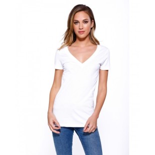 StarTee Ladies' CVC V-Neck T-Shirt