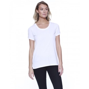 StarTee Ladies' CVC Twist Sleeve Top