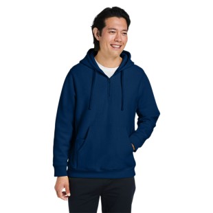 Team 365 Unisex Zone HydroSport  Heavyweight Quarter-Zip Hooded Sweatshirt