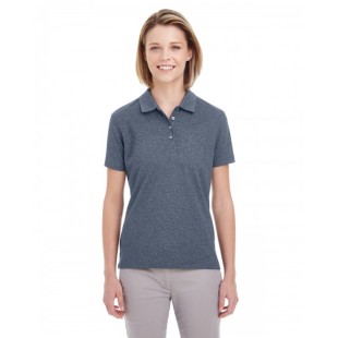 UltraClub Ladies' Heathered Pique Polo