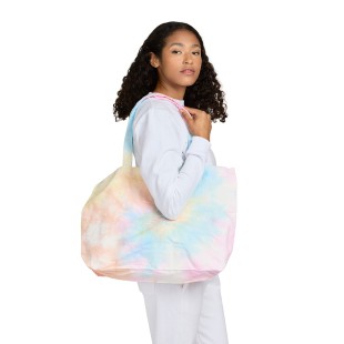 US Blanks Unisex Swirl Tie-Dye Large Canvas Shopper