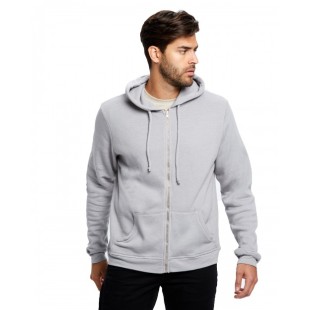 US Blanks Unisex Heavyweight Loop Terry Full-Zip Hooded Sweatshirt